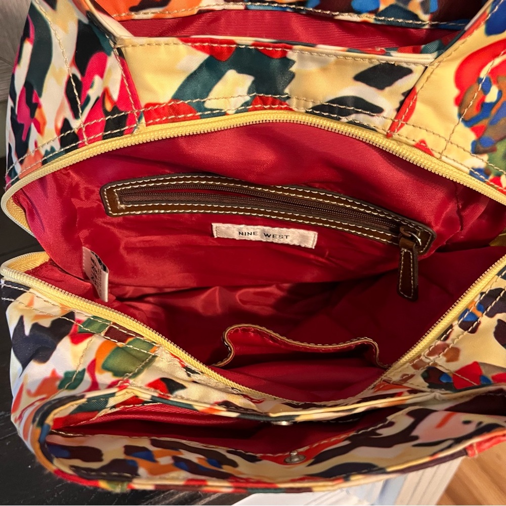 Nine West Colorful Abstract Print Backpack - Picture 6 of 9